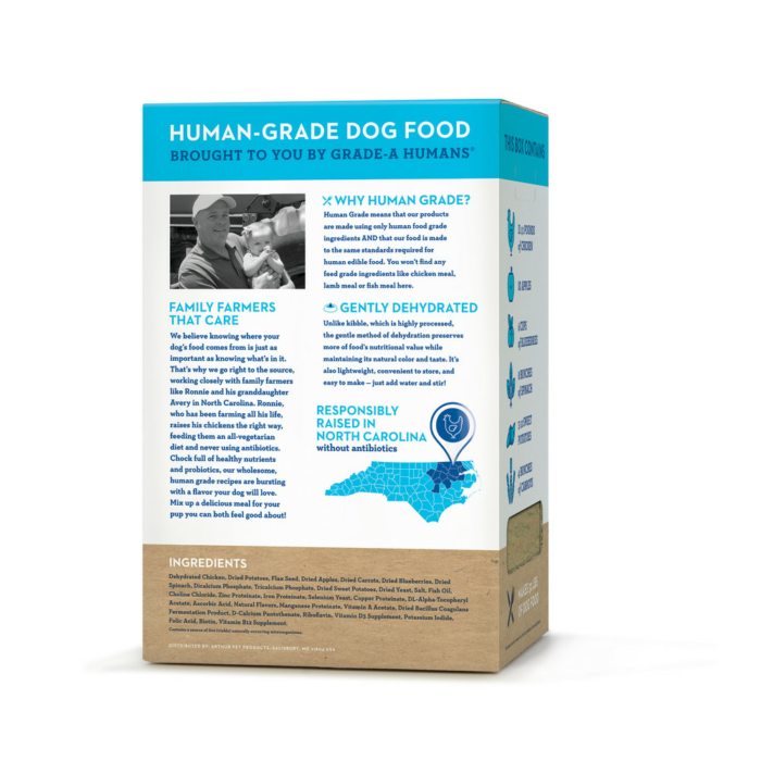 97509 Spot Farms Grain Free Chicken Dog Food  Natural Human Grade Dehydrated Dog Food  8.0lb  makes 32lbs  back 1 1