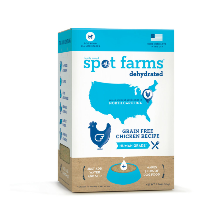 97509 Spot Farms Grain Free Chicken Dog Food  Natural Human Grade Dehydrated Dog Food  8.0lb  makes 32lbs  front 1